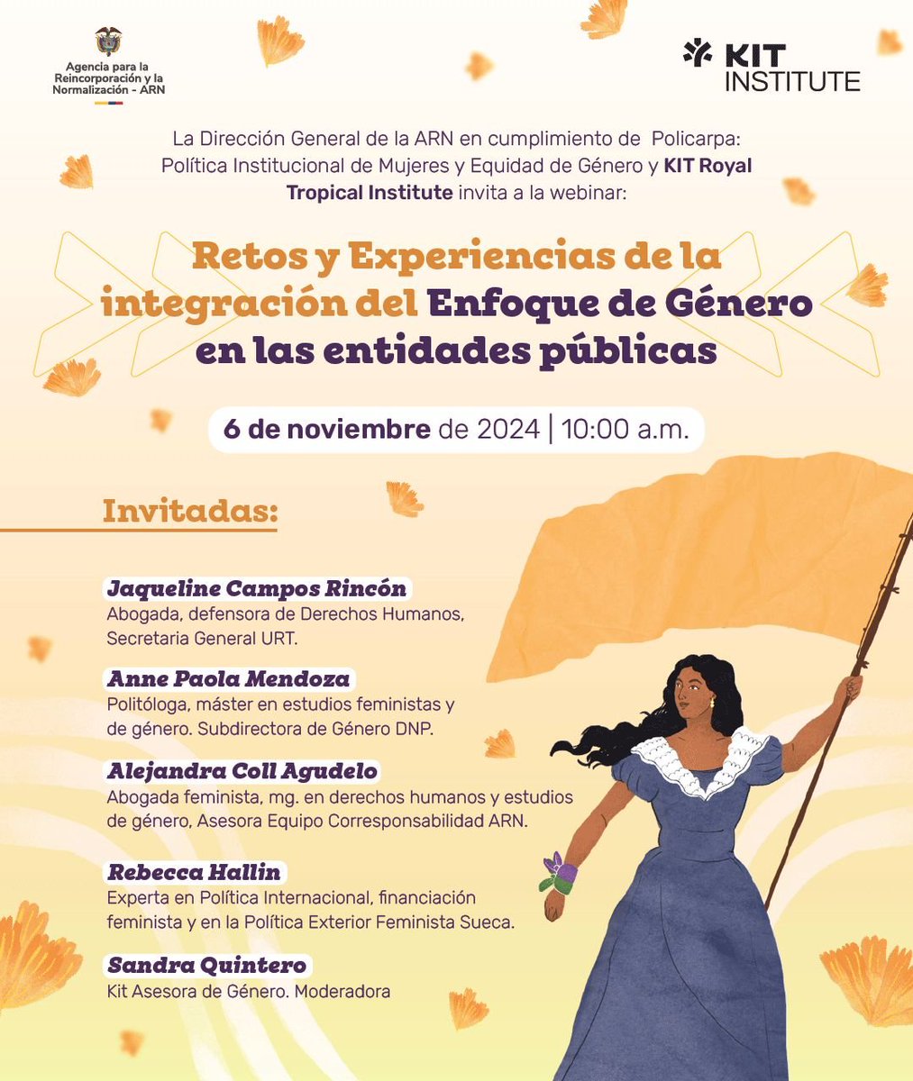 YackyCamposR's tweet photo. ¿Te interesa conocer sobre los retos y experiencias en la integración del enfoque de género en entidades públicas? Acompáñanos a este webinar organizado por @RenovacionCo, este miércoles 06 de noviembre a las 10AM, al que les convido conectarse por: https://t.co/n6ppyg5p9u https://t.co/r4Z7U88NdV
