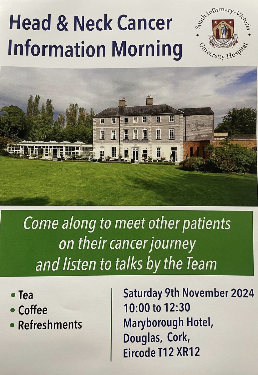 Deirdre Callanan (@deecallanan16) on Twitter photo Such a great event for our patients, families and carers to come together and learn from each other as well as members of our Multidisciplinary Team
Also, a great opportunity for us to learn from our patients <a href="/SIVUH/">South Infirmary Victoria University Hospital</a> <a href="/hseNCCP/">NCCP</a> <a href="/CorkARCcancer/">Cork ARC Cancer Support House</a> <a href="/TheMaryborough/">MaryboroughHotel&Spa</a> <a href="/Nutricia/">Nutricia</a> <a href="/PVCR_Ireland/">Patient Voice in Cancer</a> Such a great event for our patients, families and carers to come together and learn from each other as well as members of our Multidisciplinary Team
Also, a great opportunity for us to learn from our patients <a href="/SIVUH/">South Infirmary Victoria University Hospital</a> <a href="/hseNCCP/">NCCP</a> <a href="/CorkARCcancer/">Cork ARC Cancer Support House</a> <a href="/TheMaryborough/">MaryboroughHotel&Spa</a> <a href="/Nutricia/">Nutricia</a> <a href="/PVCR_Ireland/">Patient Voice in Cancer</a>