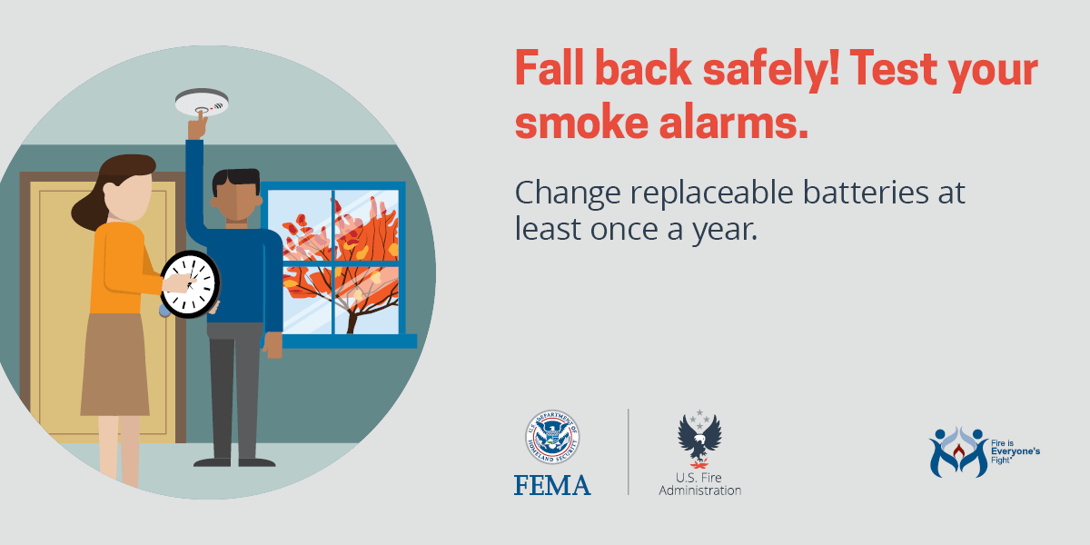 Reminder: Now that we've turned back the clocks, take a moment to boost your preparedness:

🔋 Refresh your emergency kit
🔥 Test smoke &amp; carbon monoxide alarms—replace batteries &amp; replace alarms more than 10 years old
📋 Review your family plan

Start the week safe &amp; cozy!