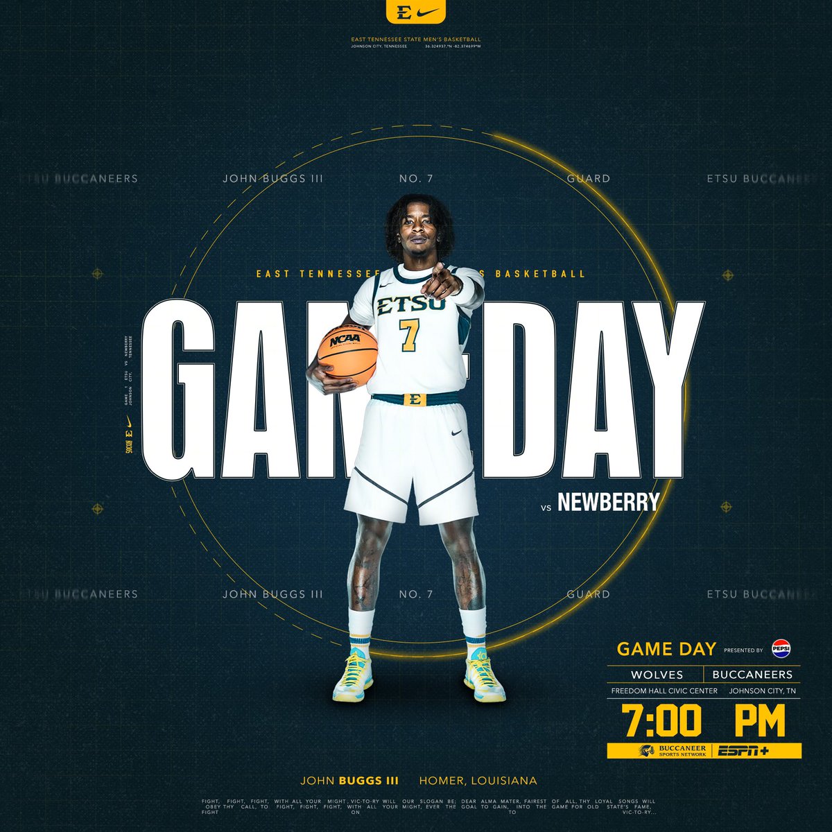 Are you ready? 😤

🆚 Newberry 
⏰ 7p
🏟️ Freedom Hall
📺 espn.com/watch/roadbloc…
📻 player.640wxsm.com
📊 stats.statbroadcast.com/mobile/?id=546…
🎟️ etsutickets.com/Online/default…

#AllHandsOnDeck⚔️