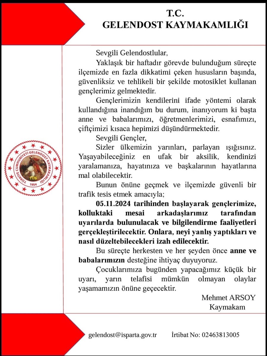 Gelendost Kaymakamlığı (@gelendostk) on Twitter photo 
