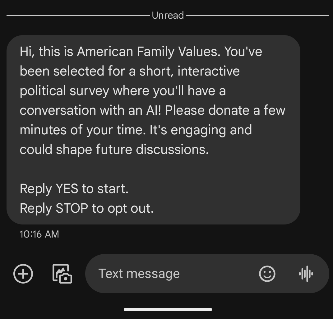 magnahawk's tweet photo. An actual text I just got. Please revert the matrix and bring us back to dial up and AskJeeves and Geocities. This isn't the future I want https://t.co/hfruVbL4wO