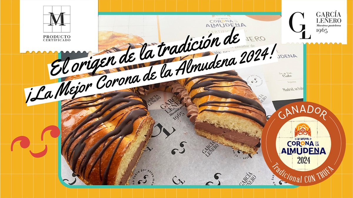 MadridCalidad's tweet photo. 🎉 ¡Enhorabuena @garcialenero! 🏆

La #pastelería García Leñero se ha alzado con el #PrimerPremio a la mejor corona de #trufa en el concurso de la #CoronadelaAlmudena de la @comunidadMadrid

¿A qué esperas para probarla?

https://t.co/sy0i5NKy2C

https://t.co/gaYKZMAtt3 https://t.co/gJ1yH4yua8