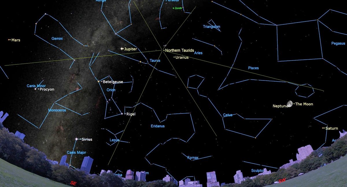 SPACEdotcom's tweet photo. Don't miss the Taurid meteor shower peak with colorful fireballs and shooting stars this week https://t.co/SVfBCD3xIS https://t.co/hRNFx9xvgS