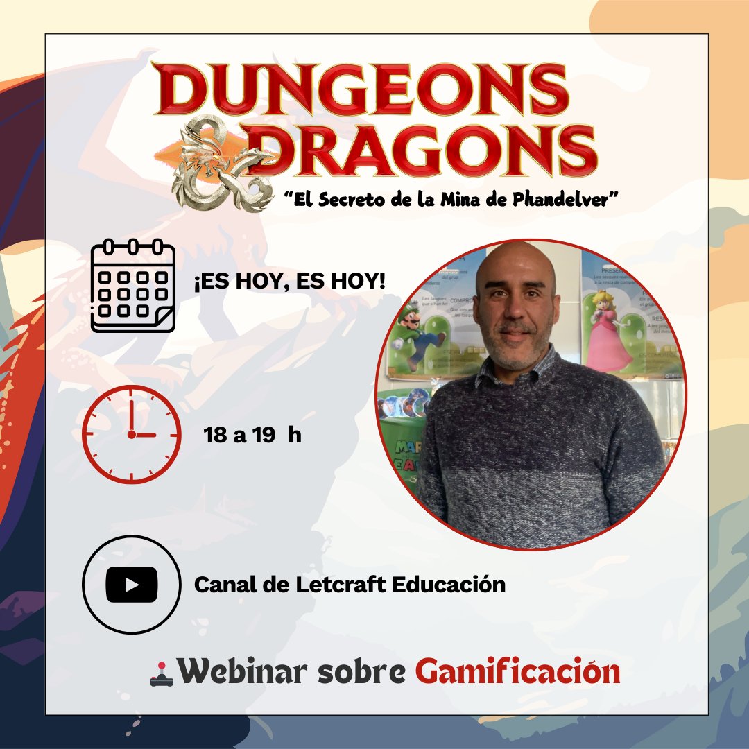 ¡Es hoy, es hoy! Webinar de #píldoraseducativas

<a href="/fernando_marti7/">Fernando Martí</a> mostrará las herramientas y trucos necesarios para poder realizar una #gamificación sobre #DungeonsandDragons 🐉

🕧Hoy de 18 a 19 horas. [Empezamos en media hora] 🤗

🔴i.mtrbio.com/egustgfpze

🥰Te esperamos