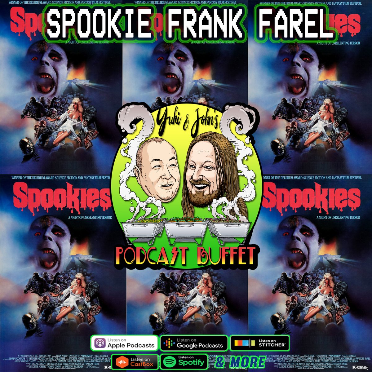 badtechno's tweet image. New Yuki &amp;amp; John&apos;s #PodcastBuffet! I chat w/ filmmaker Frank Farel — producer &amp;amp; co-writer of Spookies!

Spotify open.spotify.com/episode/58mAhW…

Apple podcasts.apple.com/us/podcast/yuk… 

Simplecast …iandjohnspodcastbuffet.simplecast.com 

#YukiAndJohnsPatreonBuffet :: patreon.com/yukiandjohnspa…