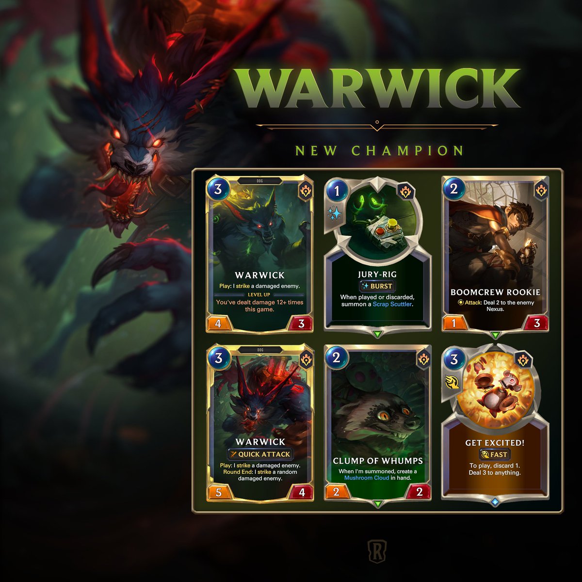 PlayRuneterra's tweet image. Satisfy your eternal hunger with Warwick in patch 5.11, dropping Nov. 6!