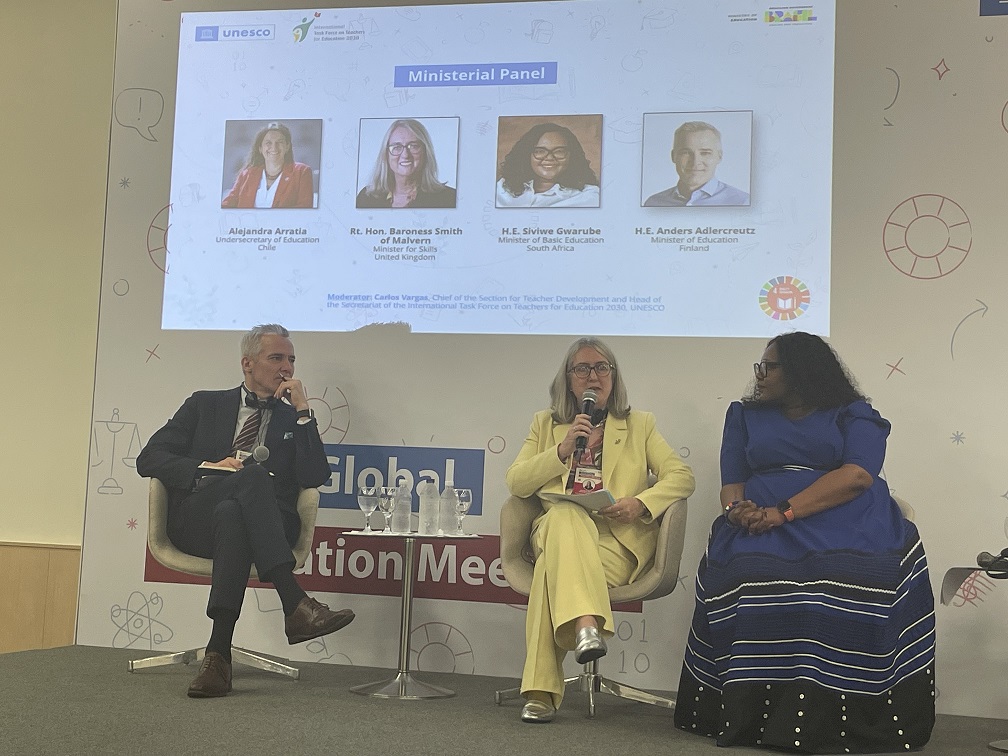 Judith Herbertson (@jsherbertson) on Twitter photo As the cornerstone of education systems, teachers change children's worlds and shape the future of societies. Baroness Smith representing the UK at <a href="/UNESCO/">UNESCO 🏛️ #Education #Sciences #Culture 🇺🇳</a>’s #GlobalEducationMeeting in Fortaleza, Brazil. As the cornerstone of education systems, teachers change children's worlds and shape the future of societies. Baroness Smith representing the UK at <a href="/UNESCO/">UNESCO 🏛️ #Education #Sciences #Culture 🇺🇳</a>’s #GlobalEducationMeeting in Fortaleza, Brazil.