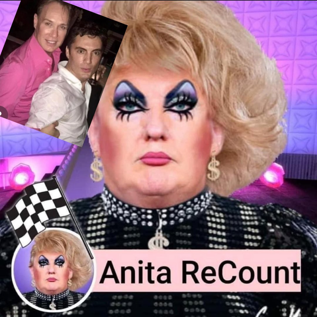 Get ready for Anita Recount, everyone’s least favorite drag queen (besides Fabian’s anti-Jewish friend Elaine Lancaster)!  Make sure to go out and vote against has-been former reality TV personalities Fabian Basabe and Donald Trump!