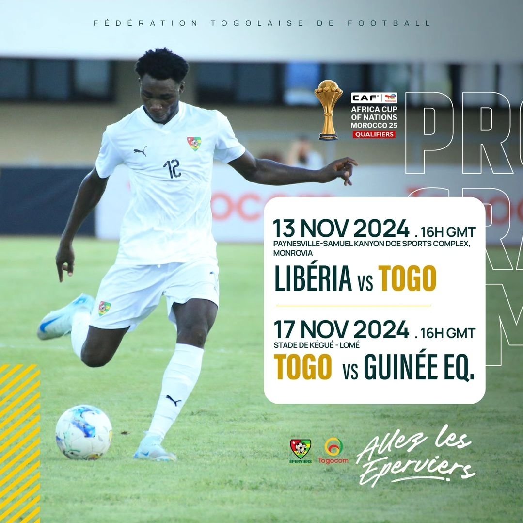 🇱🇷🇹🇬 13/11
🇹🇬🇬🇶 17/11