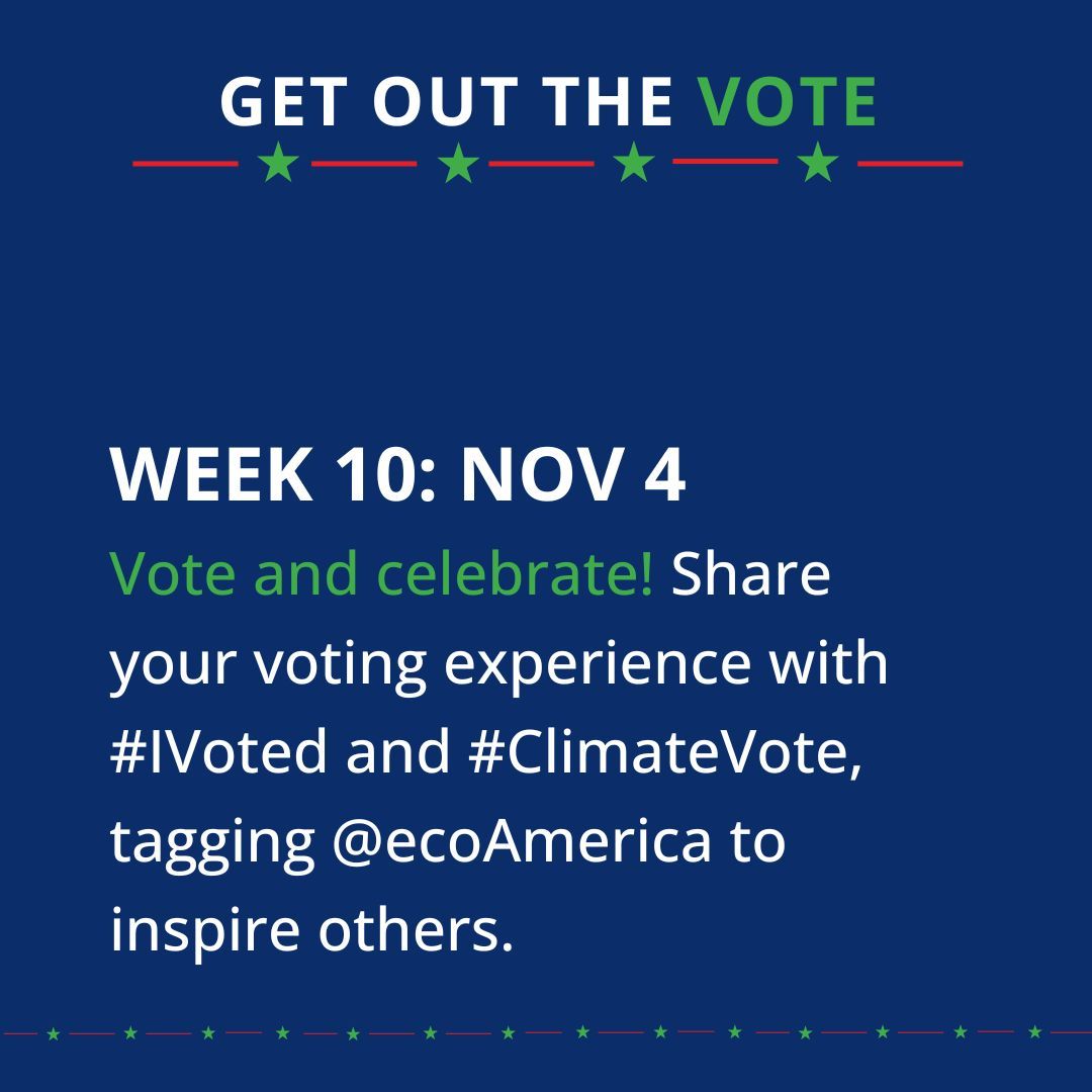 ecoAmerica's tweet photo. Cast your vote and wear your 'I Voted!' sticker proudly! π³οΈπ Post a picture of you with your sticker and inspire others to do the same. #IVoted #ClimateVote @ecoAmerica https://t.co/sbzBvWtsZE