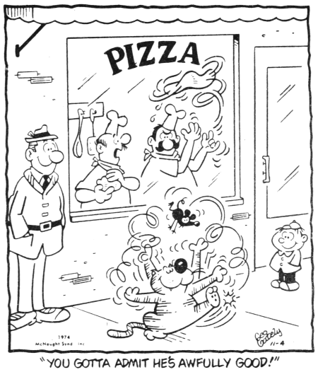 VintageHeath's tweet image. 1974-11-04 - 50 years ago Heathcliff was juggling mice, today he's still juggling cats and dogs