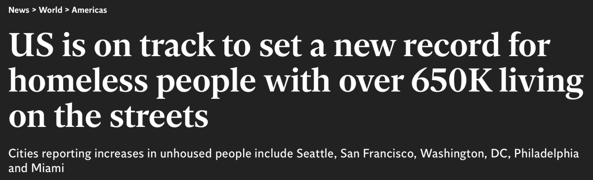 brian_goldstone's tweet image. Wild that the US is about to set a new record for homelessness and it’s barely a blip in the presidential race.