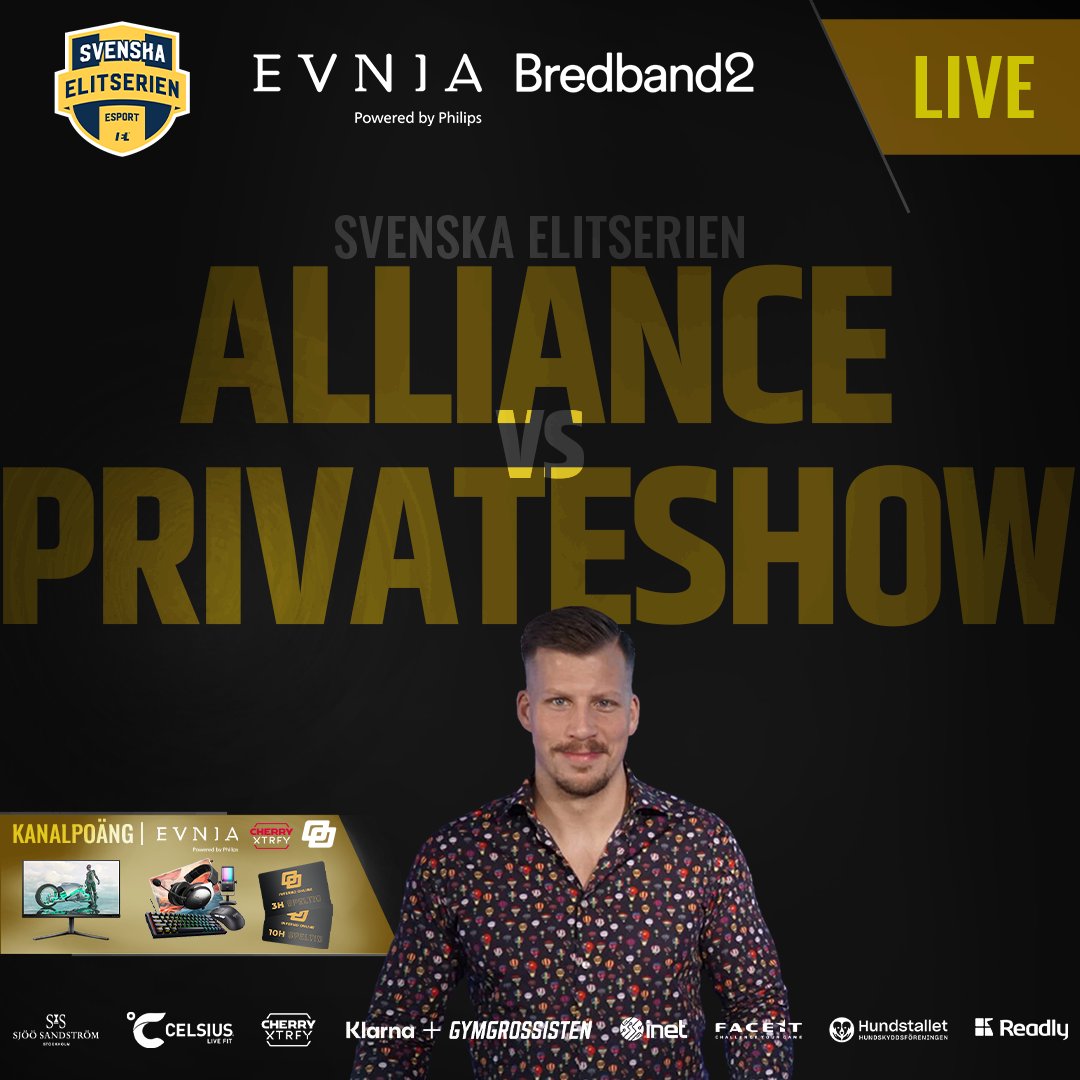 Svenska Elitserien CS2 (@secsgo) on Twitter photo Hoppas ni är redo med dubbla skärmar för två magiska kvartsfinaler! 🏆
18.10 - <a href="/theAllianceGG/">Alliance</a> 🆚 privateshow
🎙️ <a href="/JAEGARNS/">Fredrik "JAEGARN" Kempf🇺🇦❤️</a> & <a href="/kMsCS2_/">Maikel Yuksel</a>
📺 twitch.tv/ElitserirenCS2
19.10 - <a href="/KappaBarSverige/">Kappa Bar</a> 🆚 <a href="/Lilmixgg/">Lilmix Esports</a>
🎙️<a href="/Luddiecsgo/">Luddie</a> / <a href="/L4rZcs/">Oskar 'L4rZ' Persson</a>
📺 twitch.tv/luddiie / twitch.tv/lilmix_TV Hoppas ni är redo med dubbla skärmar för två magiska kvartsfinaler! 🏆
18.10 - <a href="/theAllianceGG/">Alliance</a> 🆚 privateshow
🎙️ <a href="/JAEGARNS/">Fredrik "JAEGARN" Kempf🇺🇦❤️</a> & <a href="/kMsCS2_/">Maikel Yuksel</a>
📺 twitch.tv/ElitserirenCS2
19.10 - <a href="/KappaBarSverige/">Kappa Bar</a> 🆚 <a href="/Lilmixgg/">Lilmix Esports</a>
🎙️<a href="/Luddiecsgo/">Luddie</a> / <a href="/L4rZcs/">Oskar 'L4rZ' Persson</a>
📺 twitch.tv/luddiie / twitch.tv/lilmix_TV