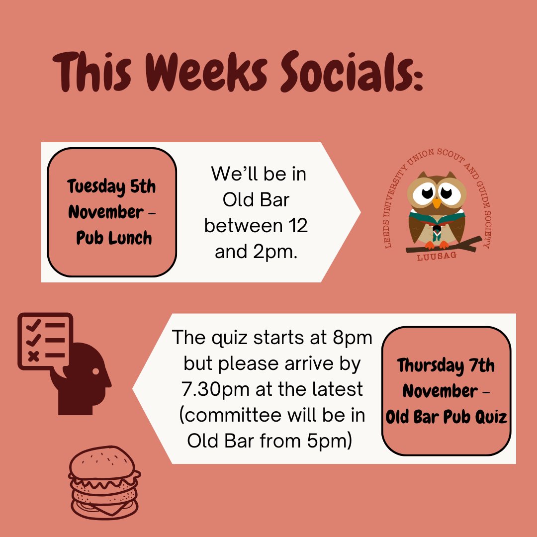Pub lunch is Tuesday 5th November in Old Bar, we'll be posting our location on the story and in the members chat if you're wanting to come along!

On Thursday 7th November we'll be taking on the Old Bar Pub Quiz. It starts at 8pm but please show up before 7.30pm!