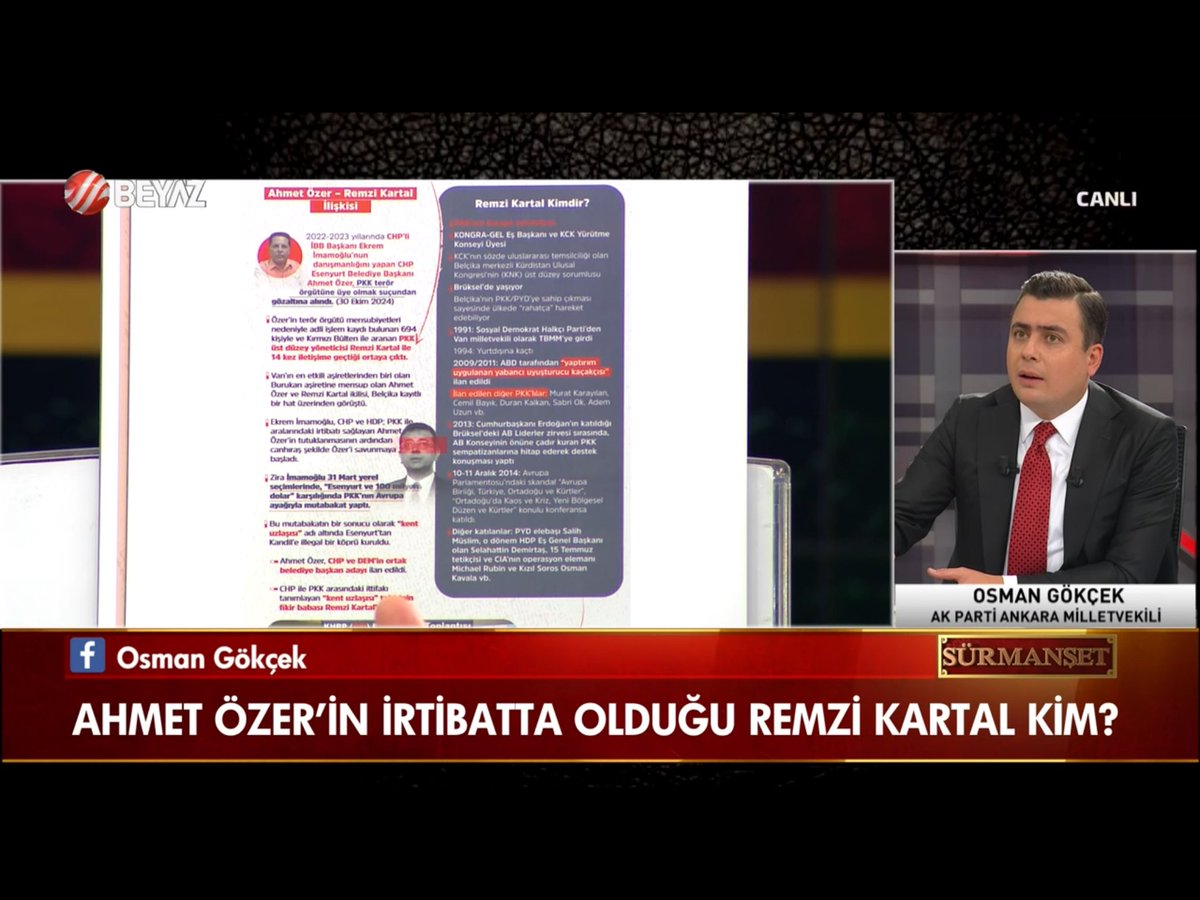 Ak Parti Ankara Milletvekili Osman Gökçek; Ahmet Özer’in İrtibatta Olduğu Remzi Kartal Kim?  <a href="/OsmanGokcek_/">Osman Gökçek</a> <a href="/DuyguCuhadar/">Duygu Çuhadar</a> <a href="/beyaztv/">BEYAZ TV</a> <a href="/BeyazGazete/">Beyaz Gazete</a> <a href="/Surmansett/">Beyaz Tv Sürmanşet</a> 
 #beyaztv