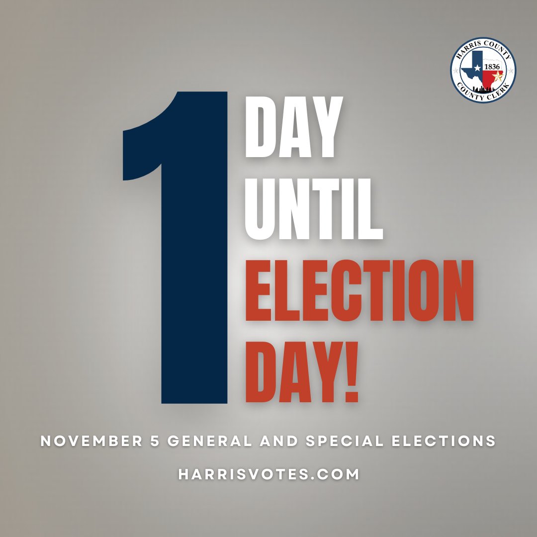 HarrisVotes's tweet photo. We’re just one day from the November 5 General & Special Elections! 🗳️ Be ready, be prepared, and earn your sticker! For more visit https://t.co/8qx75WEFi7. #harrisvotes #earnyourstickers #earlyvoting #votenowknowhow https://t.co/0ukiOo75Au