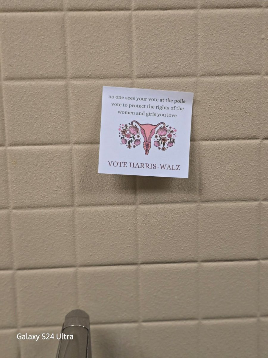 My brother just texted me this pic. He said it was in men’s room at a conference he was attending!! He is in NC! Love it!