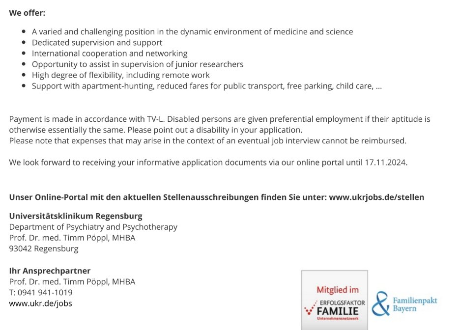 Simon Eickhoff (@inm7_isn) on Twitter photo Interesting post-doc position in imaging / psychiatry with <a href="/timmpoe/">Timm Poeppl</a>
If you are into fMRI, TMS and their application, check it out ! Interesting post-doc position in imaging / psychiatry with <a href="/timmpoe/">Timm Poeppl</a>
If you are into fMRI, TMS and their application, check it out !