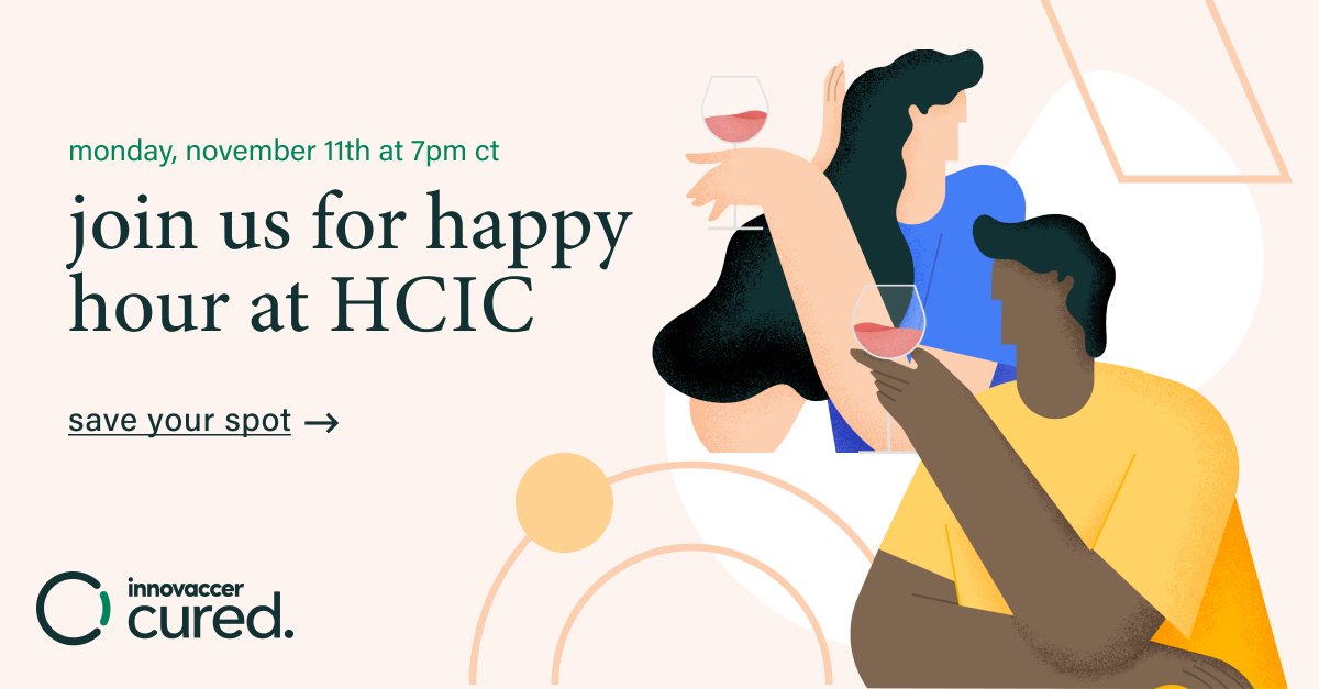 We're excited to see everyone at #HCIC24 next week!

Save your spot to join us for happy hour on November 11th at 7 PM CT. Connect with our team and fellow healthcare leaders over drinks and bites 🥂 

Reserve your spot: cured.health/hcic-24
