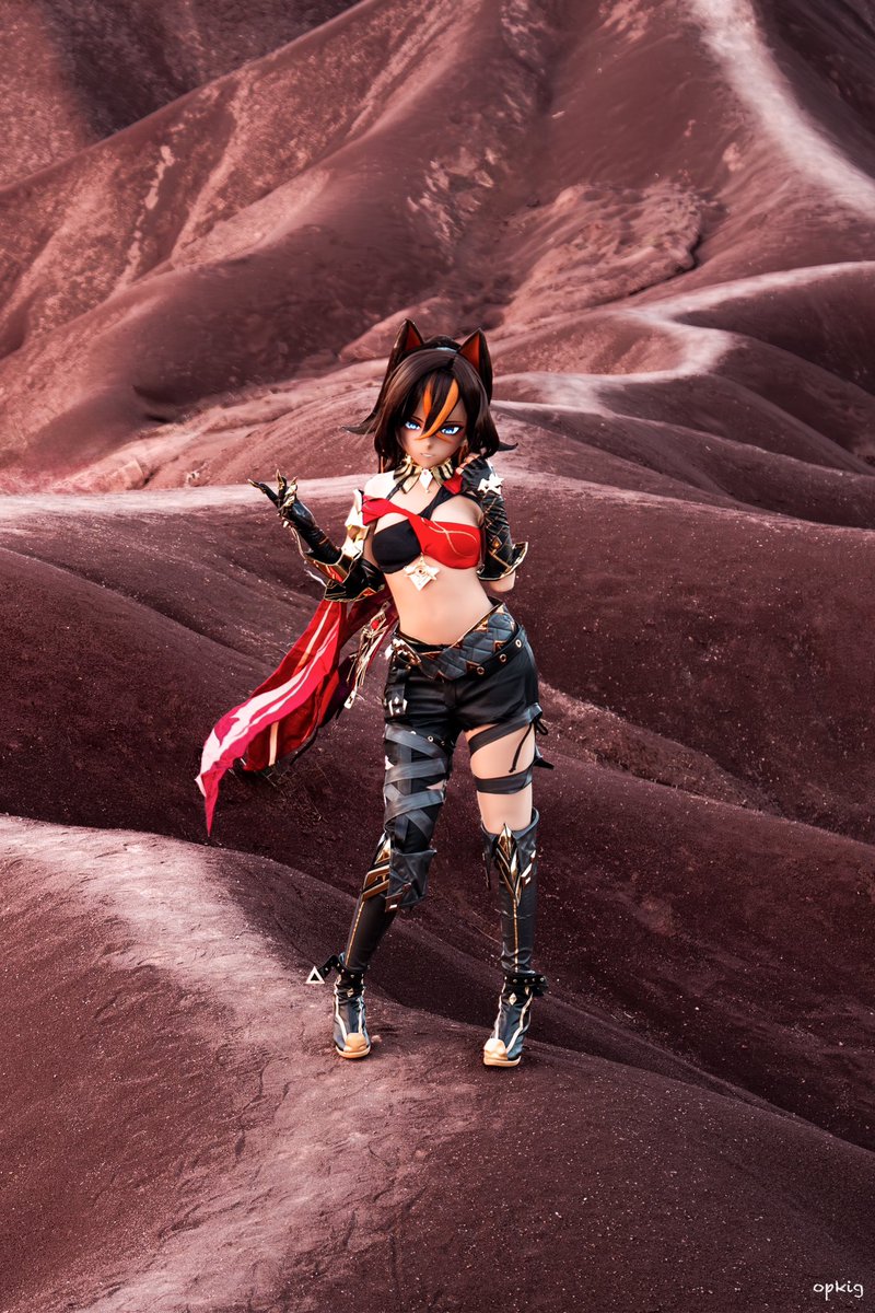 有人说像火焰山？？？（黑马喽玩多了吧～

感谢
无敌后期 <a href="/Blank_qwq/">小白</a> 
无敌摄影 <a href="/Tevin__Z/">Tevin-Z</a> 
大风吹不乱头发的头壳 <a href="/HiDolls_mm/">HiDolls</a> 

#kigurumi 
#Dehya
#GenshinImpact     
#迪希雅