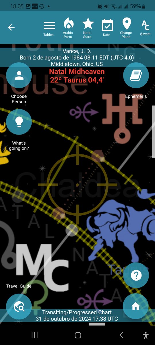 chaldeaapp's tweet photo. Both Donald Trump @realDonaldTrump and J. D. Vance
@JDVance have their #midheaven pratically in the same location in the zodiac, specifically around 23 degrees of Taurus and both have fairly accurate birth times. That is the degree where Uranus will be stationary around #inaugurationday (January 20). "Motionless" Uranus transforms into a symbol with immense power (since the power of a celestial body is inversely proportional to its speed) to bring unexpected events, new perspectives, and a desire for liberation. It is also linked to breakthroughs and enlightenment, but it can also cause disruption and chaos as it pushes for change and revolution. This is the interpretation of Donald Trump's Uranus conjunction transit through the midheaven:  

Natal: Midheaven 
Aspect: Conjunction 
Transiting: Uranus  

The transiting Uranus Conjunction to natal Midheaven suggests a period of sudden changes and unexpected developments in the person's career or public image. This aspect may bring opportunities for innovation, breakthroughs, or unconventional approaches to their professional life. They could experience a surge of independence, rebellion against authority, or a desire for greater freedom in their work. It is a time when they may feel compelled to break free from limitations and pursue their unique aspirations and goals. They may also attract attention for their originality, uniqueness, or rebellious streak in the public sphere. Overall, this aspect can signify a time of exciting and transformative shifts in their career path and public life.  

This report was produced by 
Chaldea App - Your Pocket Astrologer 
You can install the Chaldea App from 
Google Play Store: 
(You will get 3 free interpretations) https://t.co/0OiUo9u6lt

#ChaldeaApp #Astrology #Horoscope #AstrologyApp #Zodiac #HoroscopeDaily #AstrologyReading #AstroInsights #CosmicEnergy #StarSigns #BirthChart #NatalChart #AstroApp #SpiritualAwakening #CosmicConnection #Mystic #AstrologyLovers #AstroCommunity #MadeInPortugal #SelfDiscovery