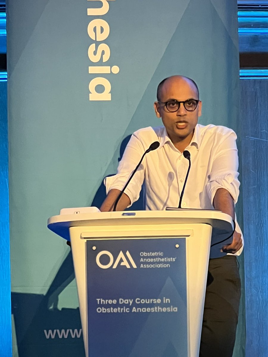 OBsleepmerchant's tweet photo. Dr Neel Desai wraps up session 4 (and day 1) of #OAA3dc24 #3DC24 with Gastric Emptying in Pregnancy. (PS #siptilsend features @DrNickB_ObAnaes @SipTilSend) #OBAnes https://t.co/qqDWW3NlrC