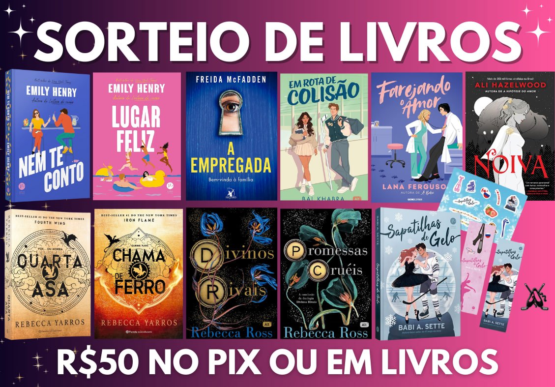 🚨 SORTEIO DE LIVROS NO FORMULÁRIO 

— Me seguir
— Repostar esse tweet (RT) 🔃 
— Comenta o livro que você quer ou PIX
— Prencha o Formulário. Sorteio Exclusivo para participantes do grupo, link do formulário no fixado do grupo:
➡️ t.me/americasincera