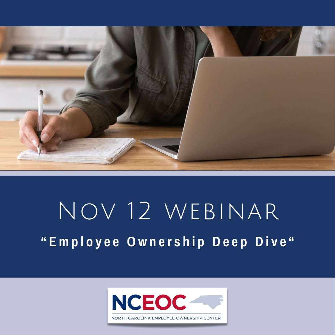 We are pleased to partner with the North Carolina Small Business Center Network (SBCN) to present this free webinar on Tuesday, November 12 from 12:00-1:00 p.m.! Hear from <a href="/SESESOP_/">SES ESOP Strategies</a> and <a href="/OptimaEngineer/">Optima Engineering</a>.

Register now: pulse.ly/abfbtxysex