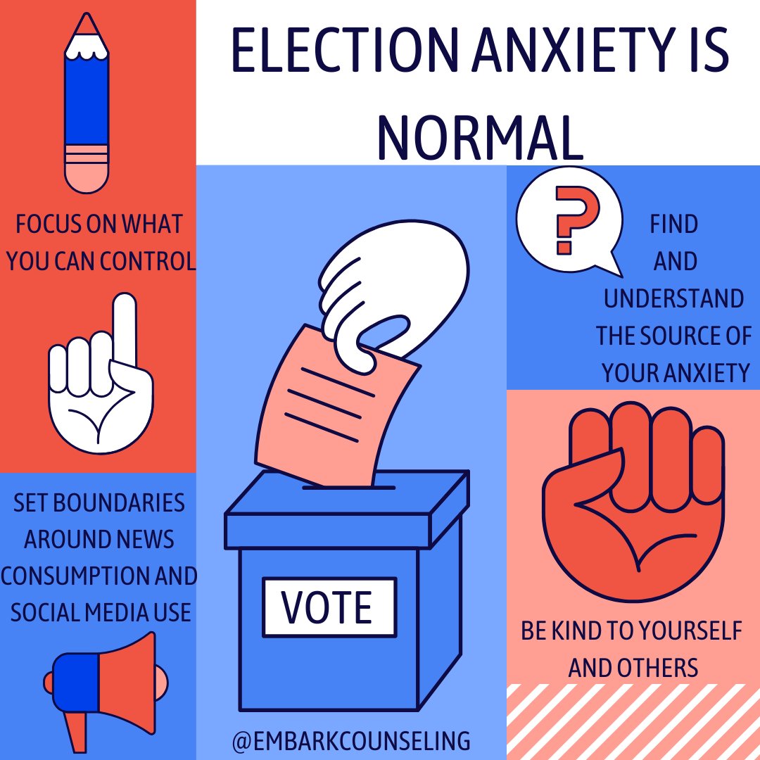 Embark4Families's tweet image. Here at ECS we are here &amp;amp; care for you regardless of who you vote for! Contact our client care if you are struggling, take care of yourself this week, &amp;amp; Go Vote! 
📧 info@embark-counseling.com
📱913-257-3161
#MentalHealthMondays #MentalHealthKC #Embark4Families #WeAreHere #WeCare