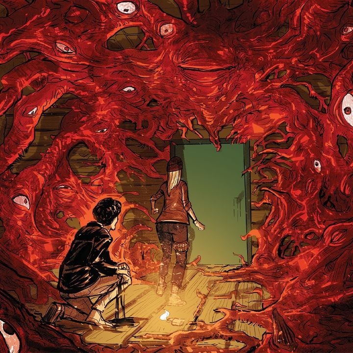 MadCaveStudios's tweet photo. Trying to escape the horror? This town's got eyes everywhere. 👁️

This NCBD, tensions reach a boiling point in the explosive fourth issue of our hit horror series, The Last Wardens!

W: @WrathOfTish &amp; @aFrownieBiscuit
A: Rui Silveira C: @FrancescoSegala
L: @GoFrankGo https://t.co/3gBYbKxsHu