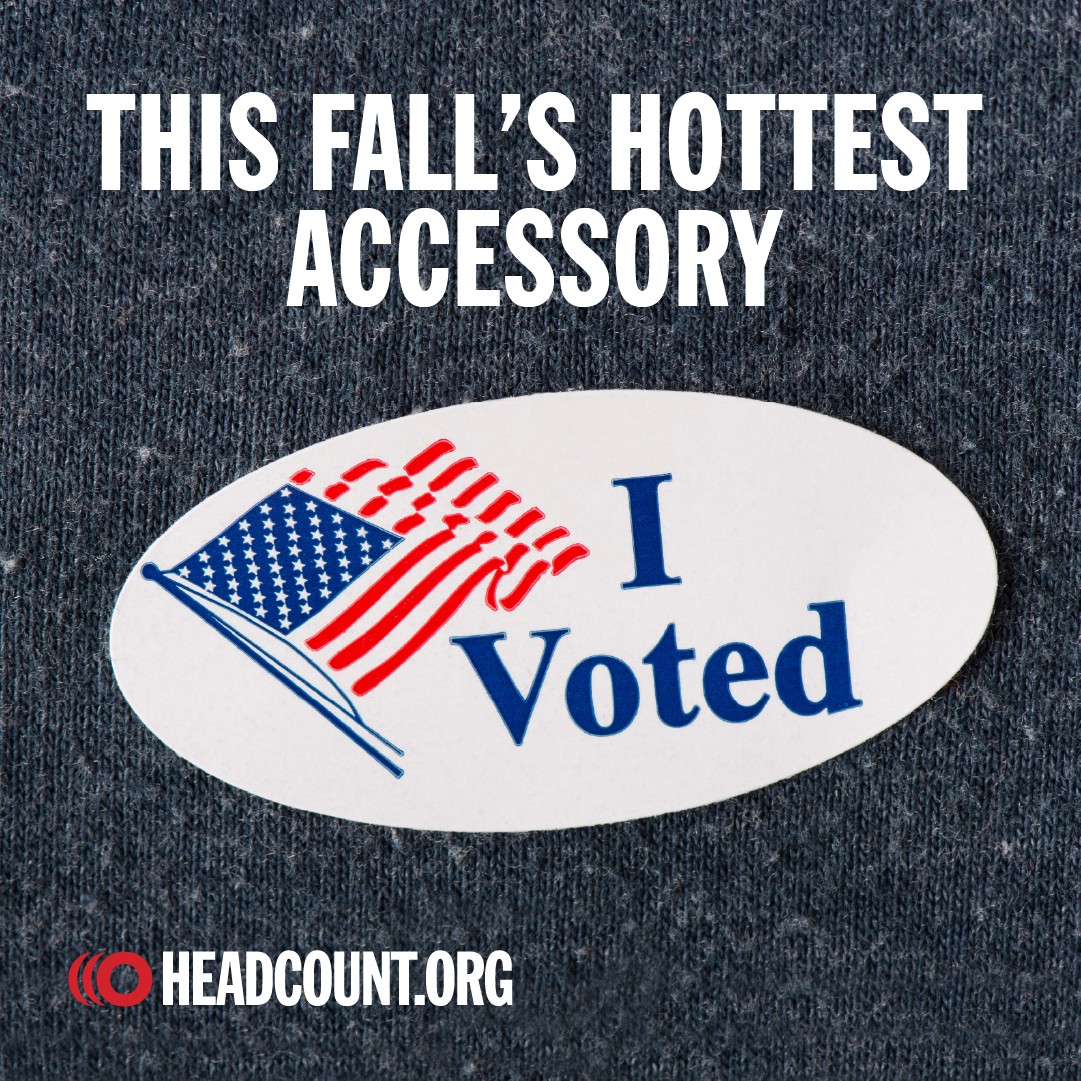 Election Day is tomorrow, 11/5! Early voting is closed, but you still have a chance to make your voice heard by voting in person tomorrow. Find your polling place, check what’s on your ballot, and see your ID requirements through <a href="/HeadCountOrg/">HeadCount | Register To Vote</a> by visiting HeadCount.org/newyork!