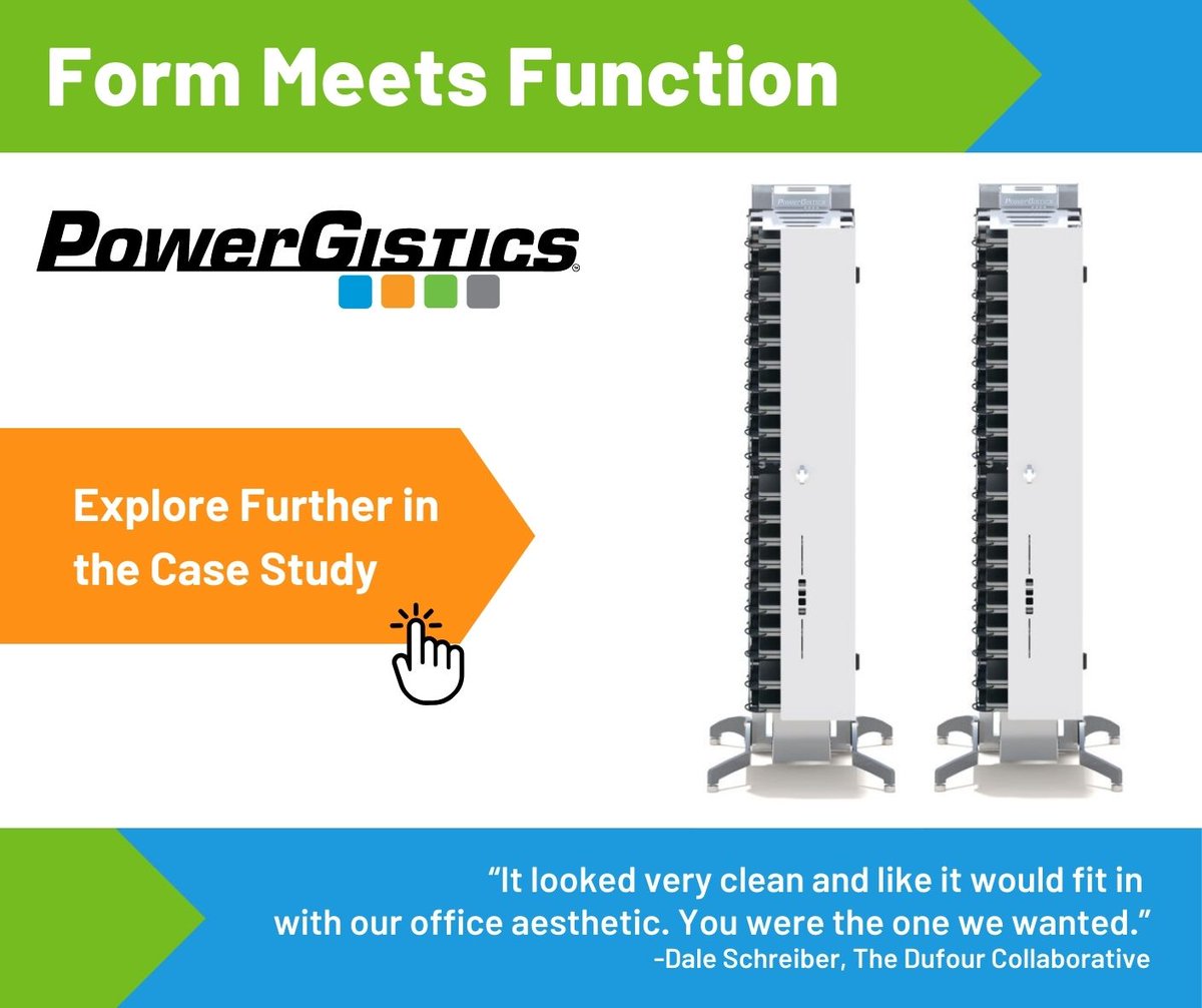 Faced with the potential for chaos, this design firm knew where to turn for a sleek, intuitive device check-out system. Check it out yourself: powergistics.com/about/case-stu…