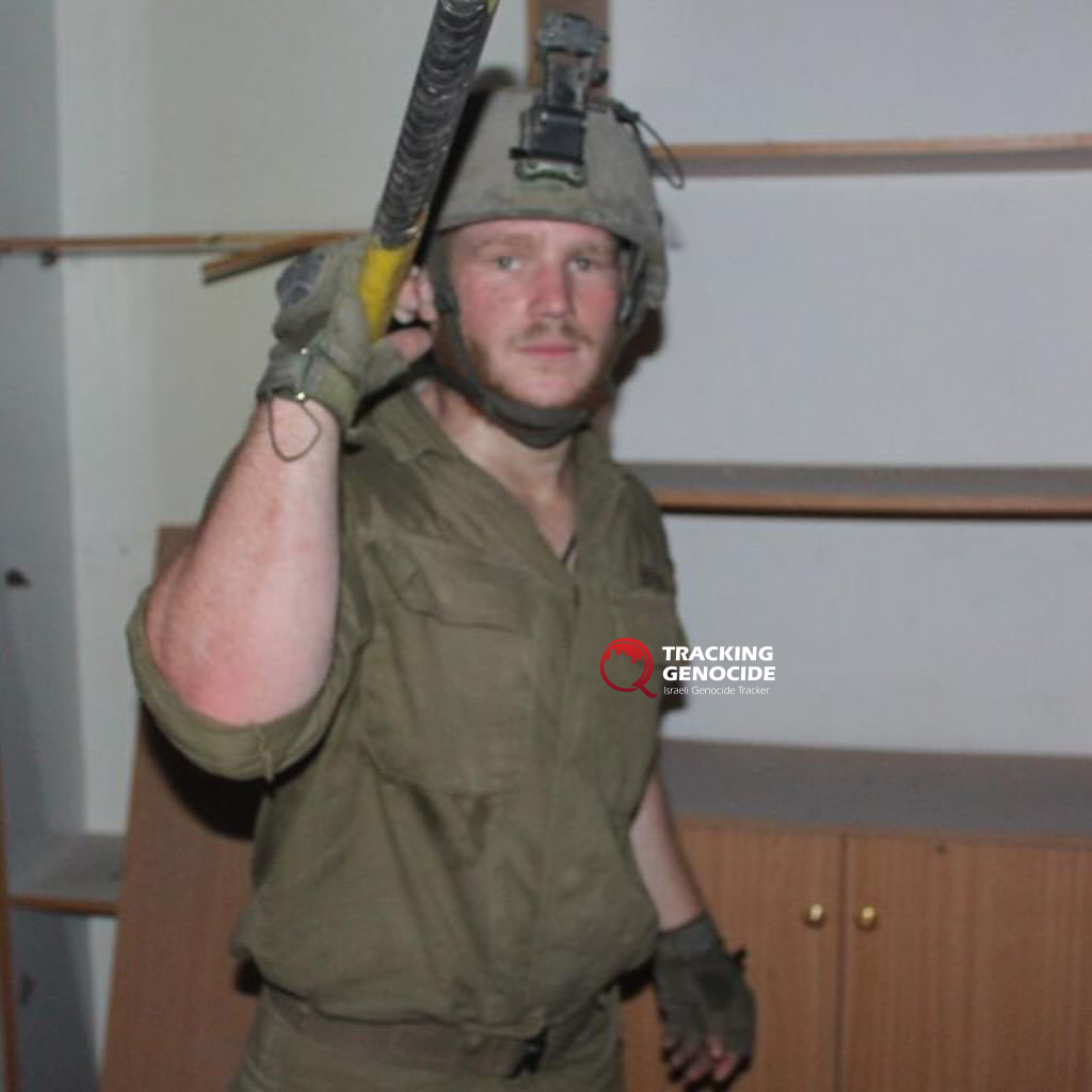 trackingisrael's tweet photo. American Israeli reservist Gilad Geller served as a gunner in the 35th Paratroopers Brigade in the Gaza genocide. https://t.co/Y2l4vz56Ge