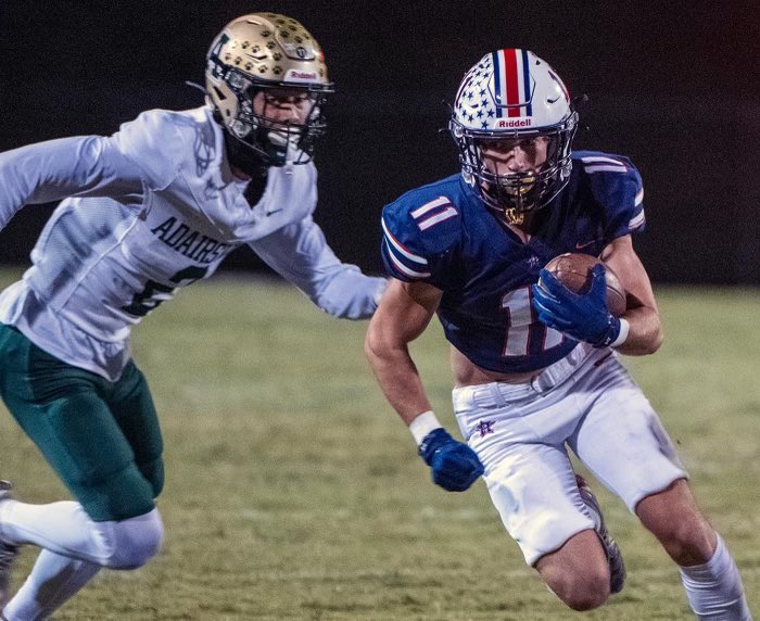 Cody Bryan (@bryan192553cody) on Twitter photo Regular Season stats:
Offense:
66 receptions
1,214 yards
22 yards rushing
8 TD
Defense:
27 solo
12 Assists
39 Total Tackles
4 INT
2 INT Returns for TDs
2 FF
2 FR
Returns:
120 yards
1 KOR TD
1 Blocked Punt TD
<a href="/NwGaFootball/">NwGa Football</a> <a href="/GAVarsityRivals/">GaVarsity</a> <a href="/RecruitHHS/">Heritage Generals FB Recruiting</a> <a href="/RecruitGeorgia/">Recruit Georgia</a> Regular Season stats:
Offense:
66 receptions
1,214 yards
22 yards rushing
8 TD
Defense:
27 solo
12 Assists
39 Total Tackles
4 INT
2 INT Returns for TDs
2 FF
2 FR
Returns:
120 yards
1 KOR TD
1 Blocked Punt TD
<a href="/NwGaFootball/">NwGa Football</a> <a href="/GAVarsityRivals/">GaVarsity</a> <a href="/RecruitHHS/">Heritage Generals FB Recruiting</a> <a href="/RecruitGeorgia/">Recruit Georgia</a>