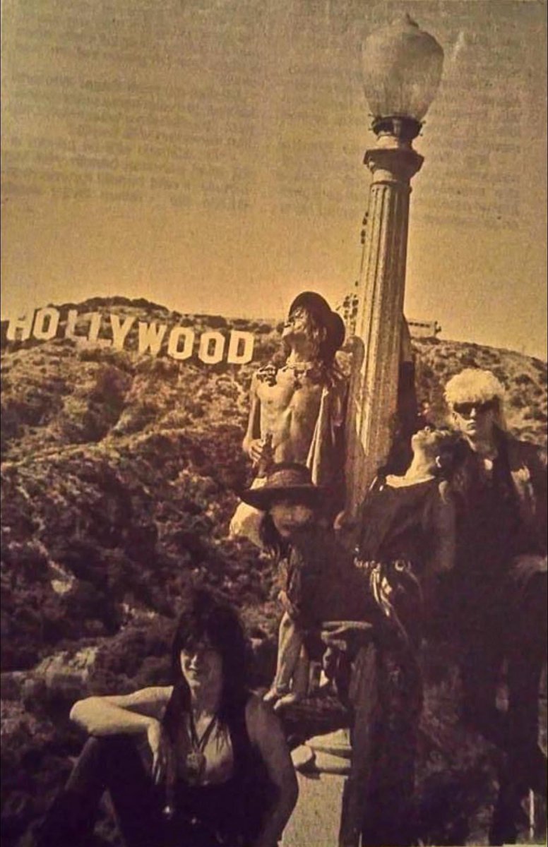 Cherry Bombz in Hollywood!🍒💣🎥
I frequently walk at the spot where this photo was taken and finding it was such a joy. Nasty Suicide, Andy McCoy, Dave Treganna, Anita Chellamah &amp; Terry Chimes 🎸🥁
#cherrybombz #andymccoy #anitachellamah #janstenfors #terrychimes #davetreganna