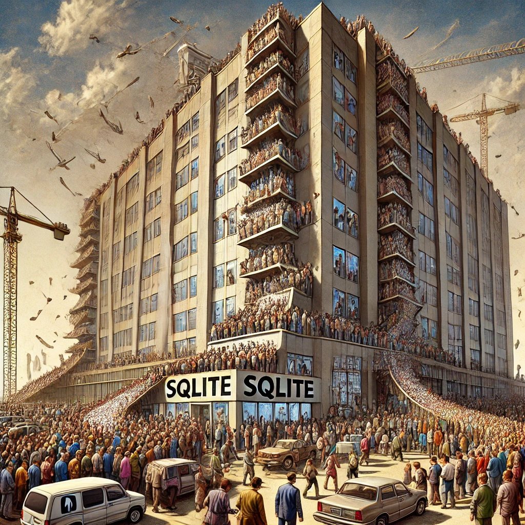 udah jam 00.00, saatnya bahas hal horror

SQLite Exhausted!!

ibarat disebuah Gedung, ada 10 Toilet, tapi orang yang antri ada 1000 (dan terus bertambah), sampai gedung itu sendiri nggak muat dan orang2 mulai terpantul keluar dengan sendirinya...

Padahal Querynya gak aneh2... 🧵
