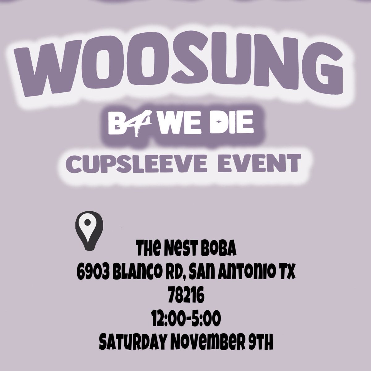 WeRoseYouTexas's tweet photo. Happening this weekend 💜 #woosung #therose #kpop #sanantonio #Woosungtour #cupsleevevent https://t.co/0XGLdceHrD