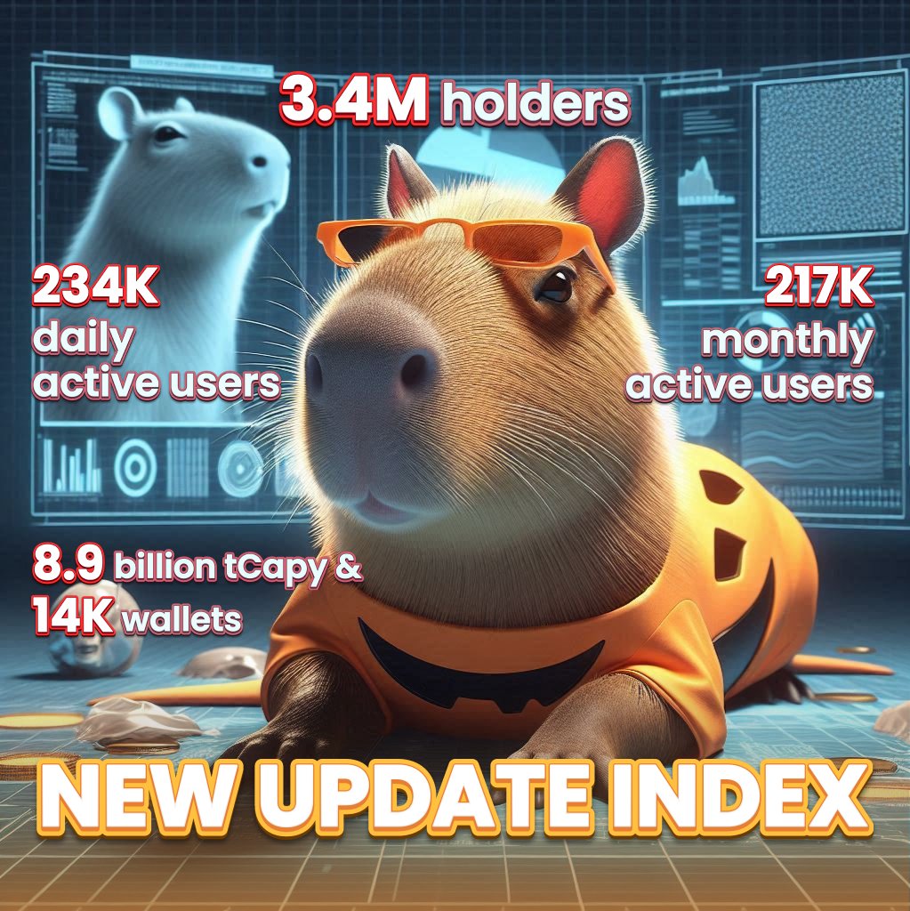 Ton_Capy's tweet photo. 🚀 TonCapy – A Growing Community! 🚀

💥 3,447,220 Holders – A proud number, proving the trust from the community!
📈 3.7M users, with 217K monthly active users and 234K daily active users!
🔄 Spin and Bush activities are bustling every day, bringing millions of tCapy to participants.
💰 8.9 billion tCapy have been accumulated, creating significant value for the entire system!
👛 14K wallets are connected, ready to trade and exploit the benefits of the TonCapy ecosystem.
TonCapy is on a strong growth trajectory and is constantly conquering new milestones! 🚀

#Toncapy #Taptapgam #Capypara #TON #TONchain