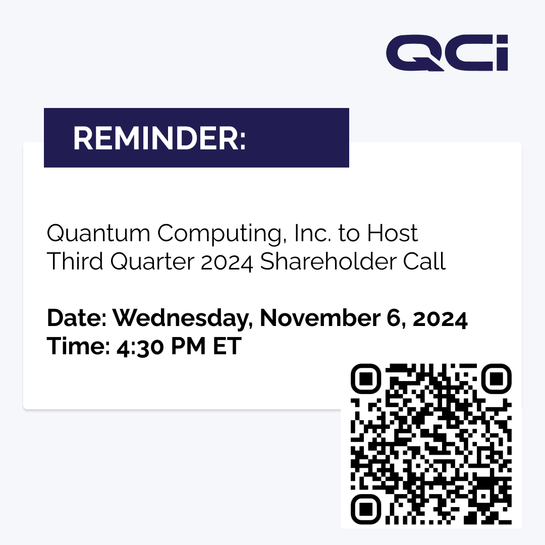 QCi will host its third quarter 2024 shareholder call on:

📅 Wednesday, November 6th 
⏰ 4:30 PM ET

More information🔗: bit.ly/3BYn79R 
Register to access the live webcast: bit.ly/40wCock

#Q3 #EarningsReport #Webcast