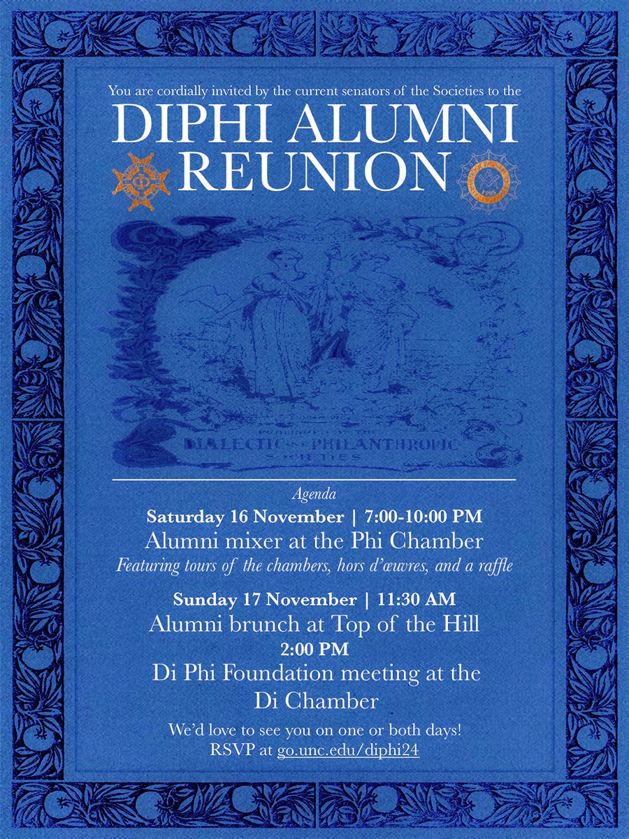 DiPhi's tweet photo. Please join us for an alumni reunion! This event will take place in two parts.  First, we will host an Alumni Mixer on Saturday, November 16th, from  7:00 to 10:00 PM. Second, we are organizing an Alumni Brunch on Sunday,  November 17th, at 11:30 AM. (1/2) https://t.co/2UgJPyMHyn