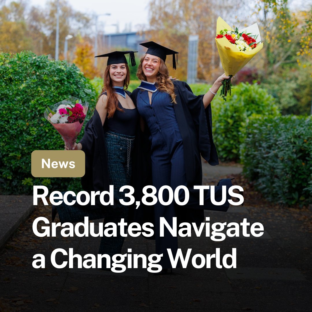 #News TUS celebrates its largest-ever graduating class, with a record 32 PhDs in Athlone! 🎓 TUS President Prof. Vincent Cunnane urged the "milestone cohort" to anchor themselves in their values as they enter a world of change &amp; challenge 🌍

🔗 tus.ie/news/record-38…

#WeAreTUS