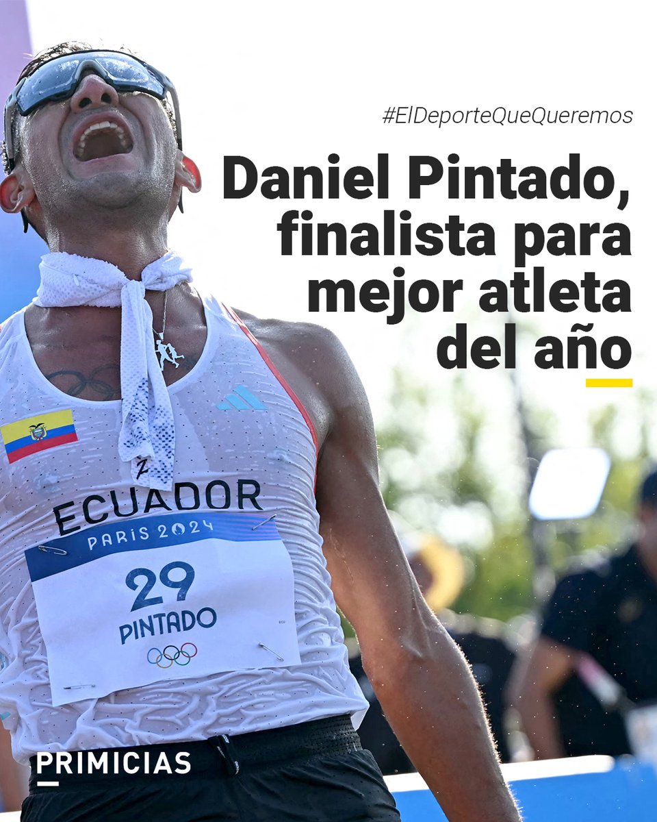 Primicias's tweet photo. #ElDeporteQueQueremos | Luego de haber sido nominado por parte de la World Athletics, el campeón olímpico Daniel Pintado se convirtió en finalista este lunes 4 de noviembre. https://t.co/WANSv9zTtY

Un proyecto de @BancoPichincha https://t.co/GEMcjG9Mvl