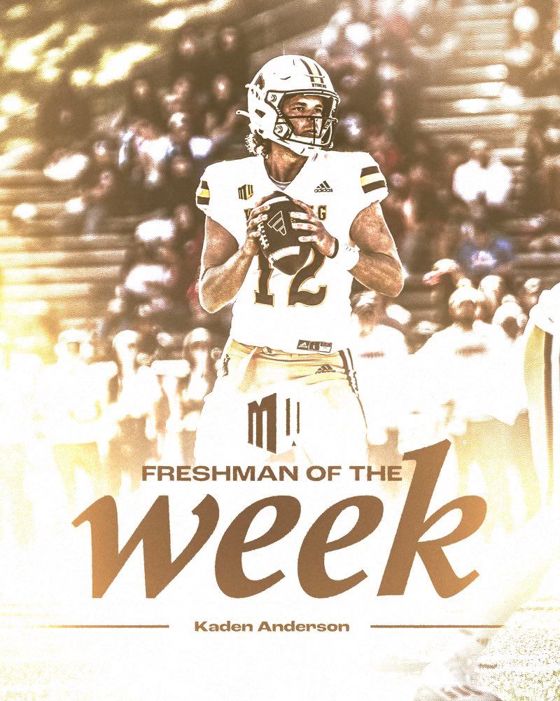 First career start.

342 yards &amp; 4 touchdowns lands <a href="/_kadenanderson/">Kaden Anderson #12</a> as the <a href="/MountainWest/">Mountain West</a> Freshman of the Week 🤠🆙