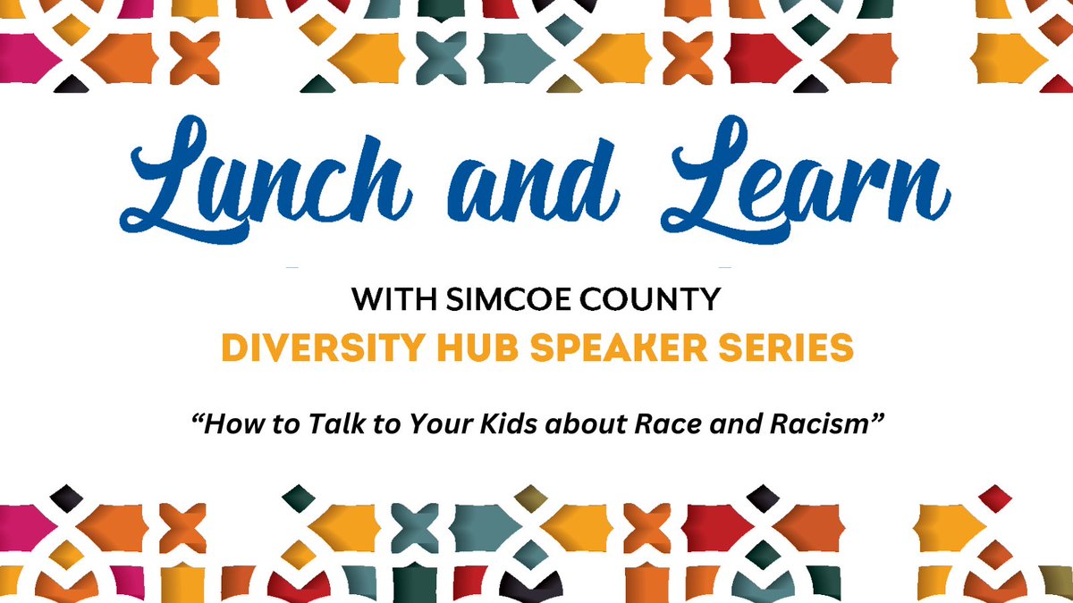 Simcoe Muskoka Catholic District School Board (@smcdsb) on Twitter photo 🗣️Join a free virtual Lunch & Learn on How to Talk to Your Kids about Race and Racism with Sarah Peart from <a href="/RacismSimcoe/">Parents Against Racism Simcoe</a>. 📅 Nov 12, 12-1:30 PM.
For more information visit their registration page: bit.ly/4fb28zh 🗣️Join a free virtual Lunch & Learn on How to Talk to Your Kids about Race and Racism with Sarah Peart from <a href="/RacismSimcoe/">Parents Against Racism Simcoe</a>. 📅 Nov 12, 12-1:30 PM.
For more information visit their registration page: bit.ly/4fb28zh
