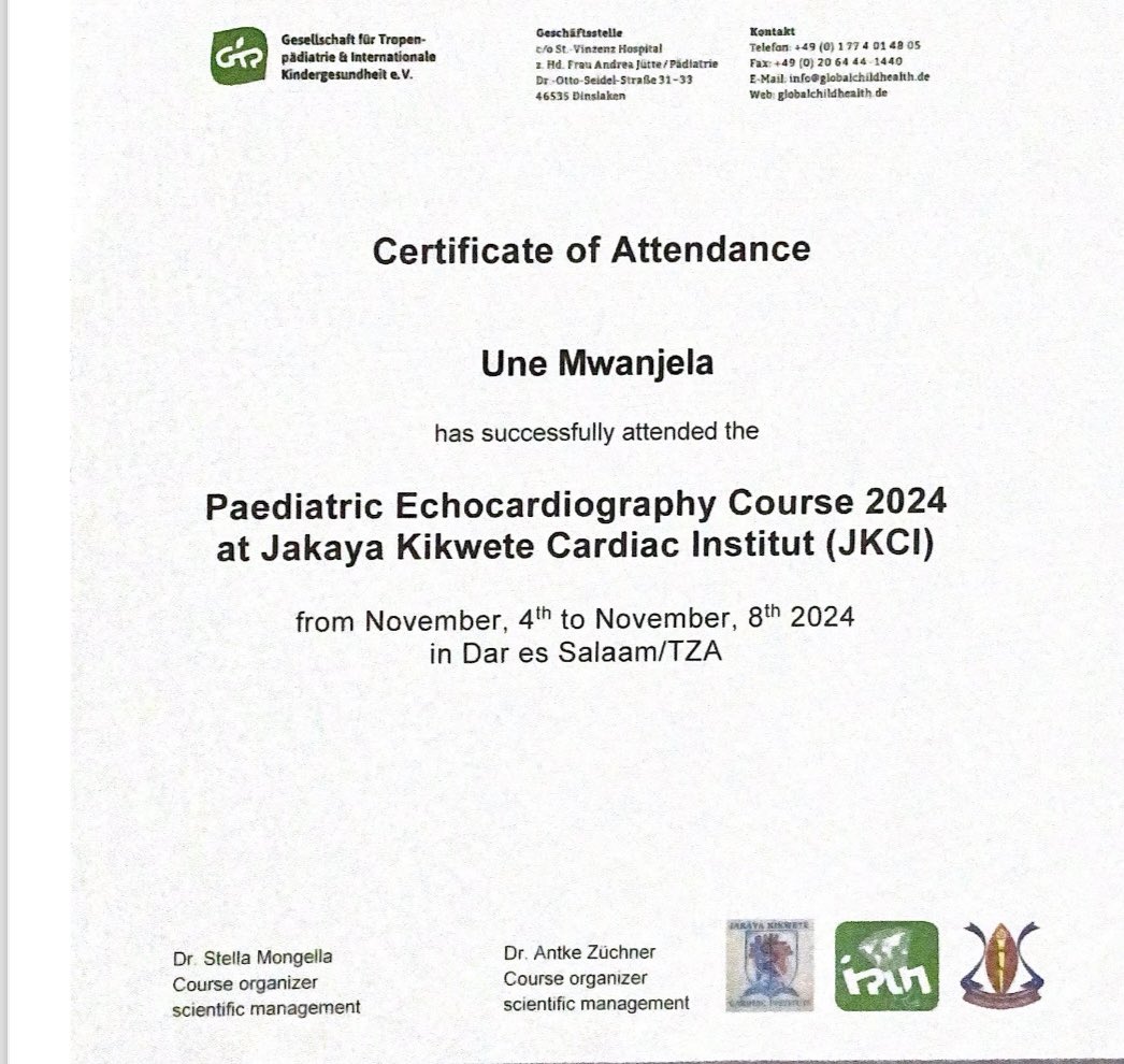 “Honored to attend the 7th Pediatric Echocardiography Course at JKCI - MNH! Excited to enhance my skills in  echocardiography and improve care for children. Grateful to the  team for sharing their expertise! #PediatricCardiology #Echocardiography #jkci