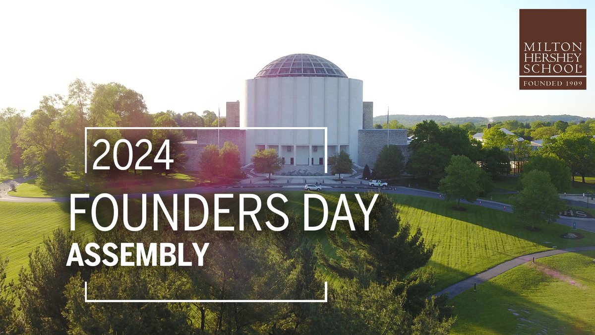miltonhershey's tweet photo. On Monday, Nov. 11, join the Milton Hershey School community as we celebrate #MHSFoundersWeek with an all-school assembly. Watch our tribute to MHS founders Milton and Catherine Hershey live starting at 7:45 a.m.: https://t.co/8ZlPcVx3VJ. https://t.co/qUKtWNLKp0