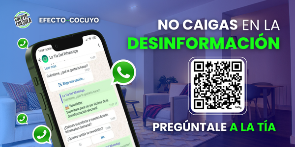 ¡No te creas todo lo que lees! 🙈 

Antes de compartir, pregunta a #LaTíaDeWhatsApp y evita caer en bulos o discursos fuera de contexto 🔍 

➡️bit.ly/3CiWLPT"