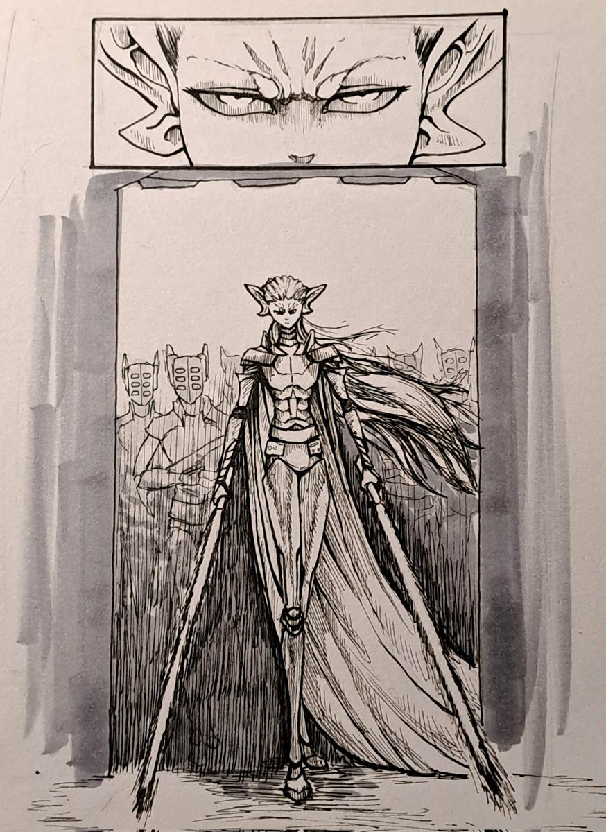 So, we finally met, Argemia, The Supreme Leader of the Tall nation

#votv #voicesofthevoid #art #fanart #finelineart #traditionalart #ariral #arirals #argemia #spacecatdictator