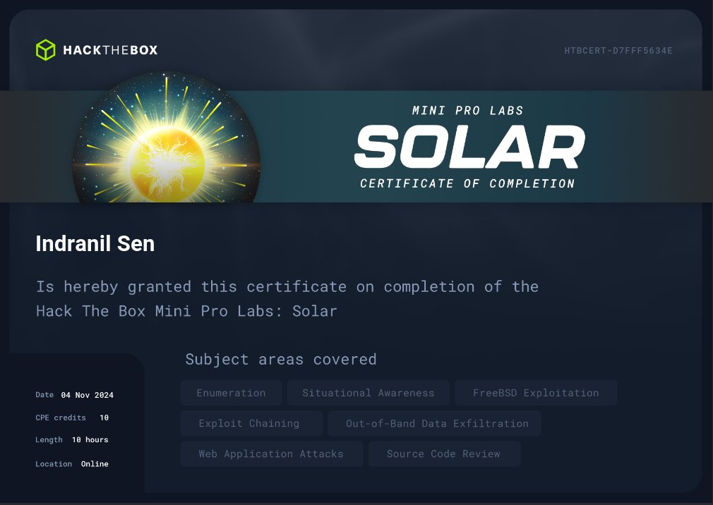 HckN1L's tweet image. Pwned SOLAR..
@hackthebox_eu  #HackTheBox #prolabs